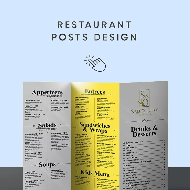 Restaurant Posts design by ahsanaq