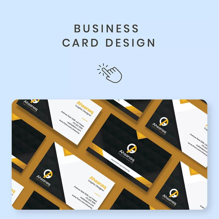 business card design by ahsanaq graphic design services