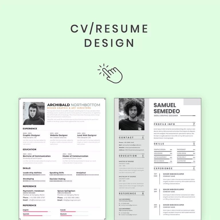 cv resume design by ahsanaq